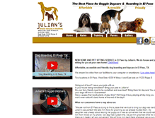 Tablet Screenshot of juliansdoggiedaycare.com